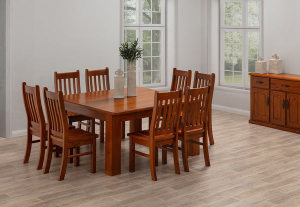 CALLAGHAN 9 PIECE SQUARE DINING SUITE RUSTIC