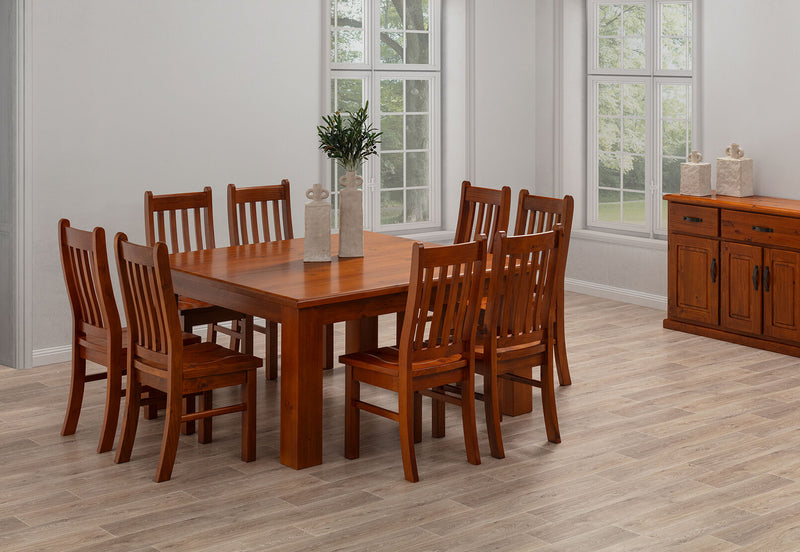 CALLAGHAN 9 PIECE SQUARE DINING SUITE RUSTIC
