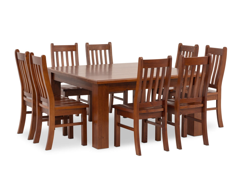 CALLAGHAN 9 PIECE SQUARE DINING SUITE RUSTIC