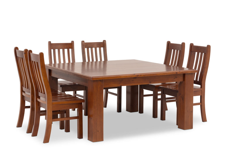 CALLAGHAN 9 PIECE SQUARE DINING SUITE RUSTIC