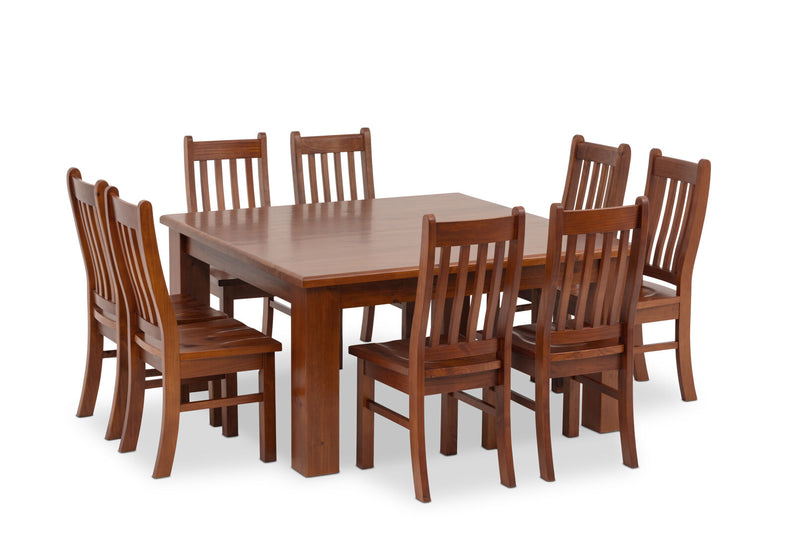 CALLAGHAN 9 PIECE SQUARE DINING SUITE RUSTIC