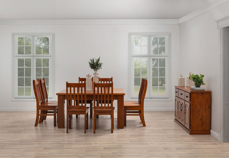 CALLAGHAN 9 PIECE SQUARE DINING SUITE RUSTIC