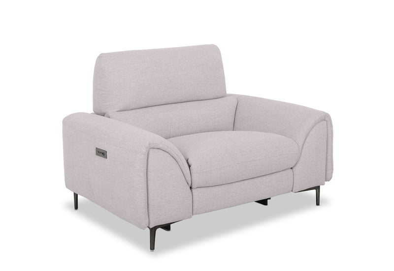 DOMINICO FABRIC ELECTRIC RECLINER LIGHT GREY