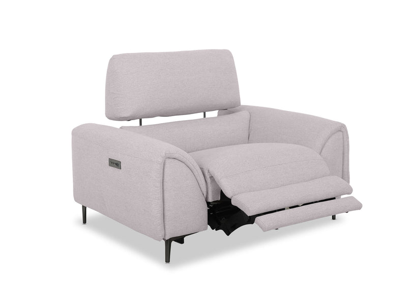 DOMINICO FABRIC ELECTRIC RECLINER LIGHT GREY
