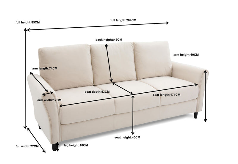 MONTES 3 SEAT SOFA BEIGE