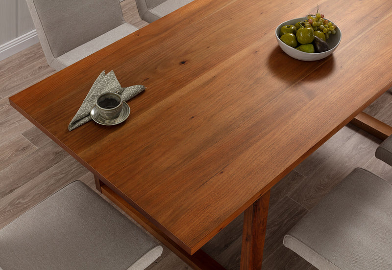 CULLIN 7 PIECE DINING SUITE WITH LELAND DINING CHAIRS  BEIGE