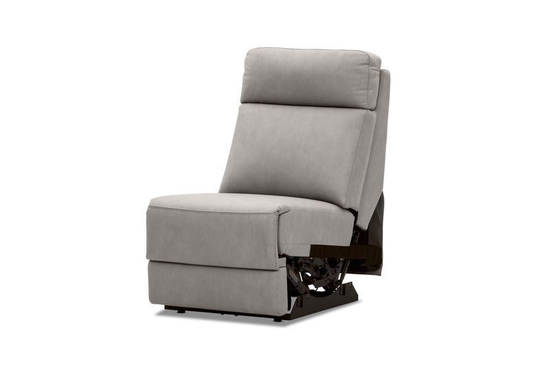 LEANDRO ARMLESS CHAIR WITH DUAL MOTOR RECLINER LIGHT GREY