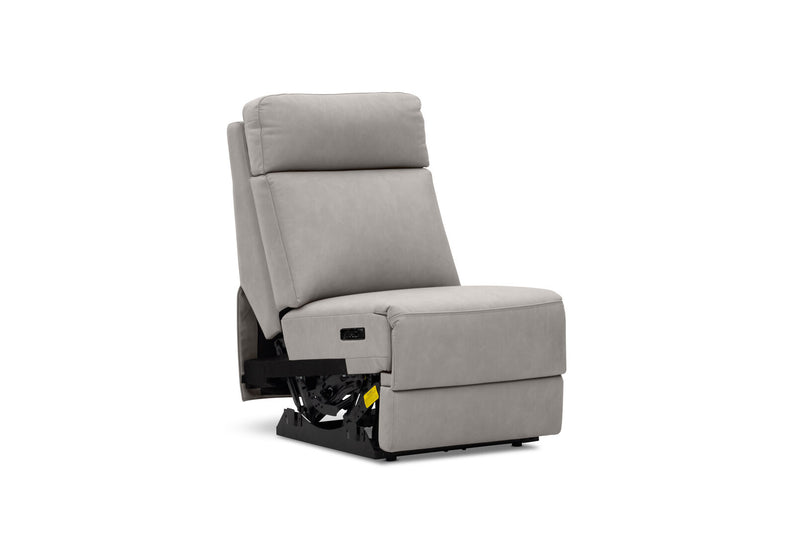LEANDRO ARMLESS CHAIR WITH DUAL MOTOR RECLINER LIGHT GREY