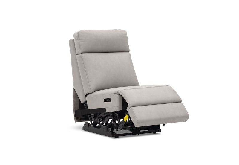 LEANDRO ARMLESS CHAIR WITH DUAL MOTOR RECLINER LIGHT GREY