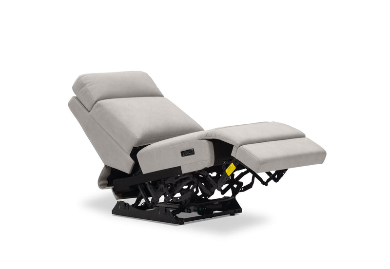 LEANDRO ARMLESS CHAIR WITH DUAL MOTOR RECLINER LIGHT GREY