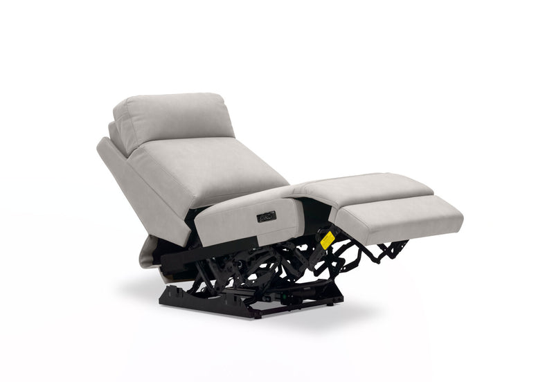 LEANDRO ARMLESS CHAIR WITH DUAL MOTOR RECLINER LIGHT GREY