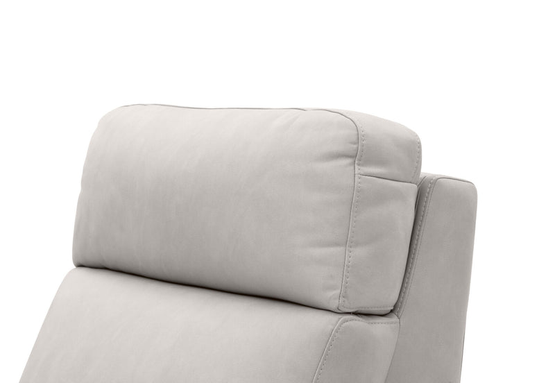 LEANDRO ARMLESS CHAIR WITH DUAL MOTOR RECLINER LIGHT GREY