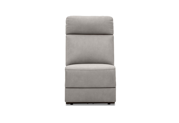 LEANDRO ARMLESS CHAIR WITH SINGLE MOTOR RECLINER LIGHT GREY
