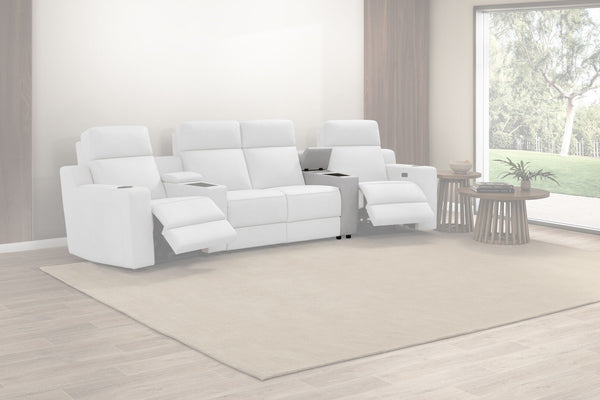 LEANDRO WEDGE STORAGE CONSOLE LIGHT GREY