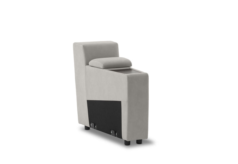 LEANDRO WEDGE STORAGE CONSOLE LIGHT GREY