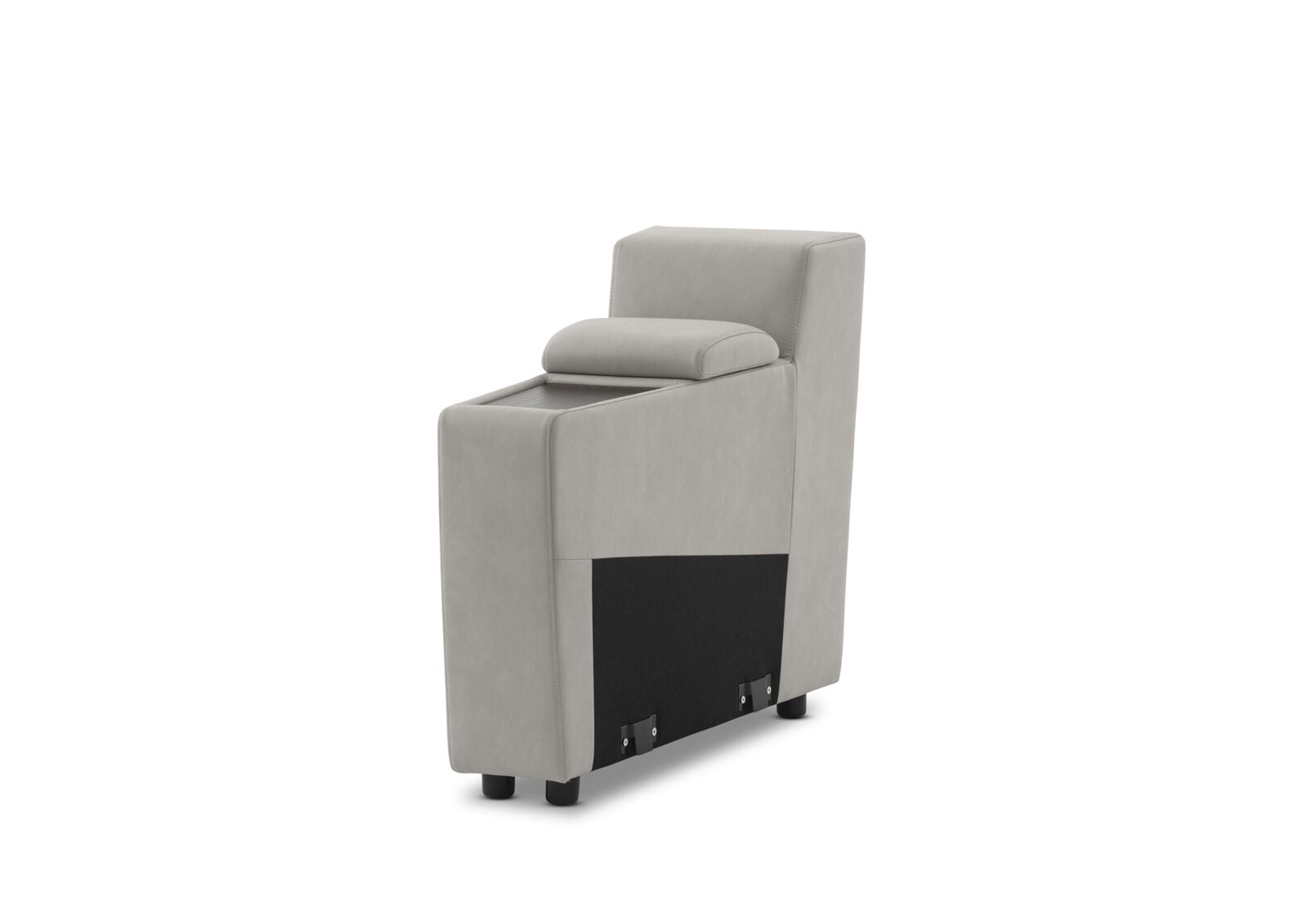 LEANDRO WEDGE STORAGE CONSOLE LIGHT GREY