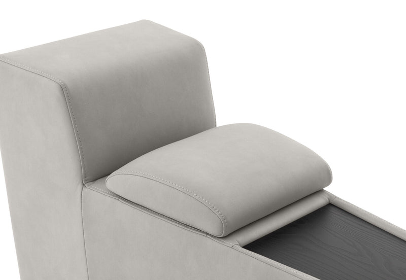 LEANDRO WEDGE STORAGE CONSOLE LIGHT GREY