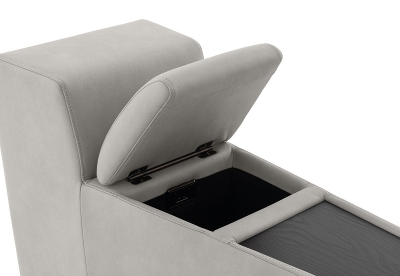 LEANDRO WEDGE STORAGE CONSOLE LIGHT GREY