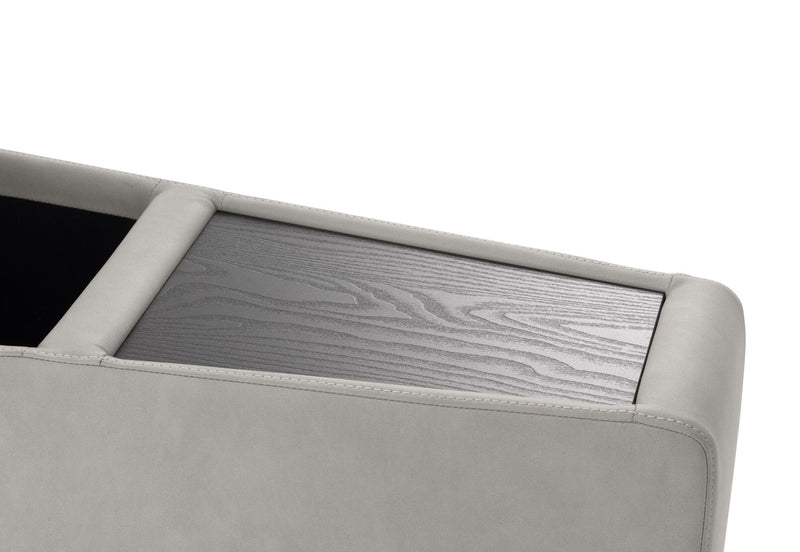 LEANDRO WEDGE STORAGE CONSOLE LIGHT GREY