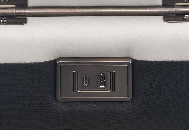 LEANDRO WEDGE STORAGE CONSOLE LIGHT GREY