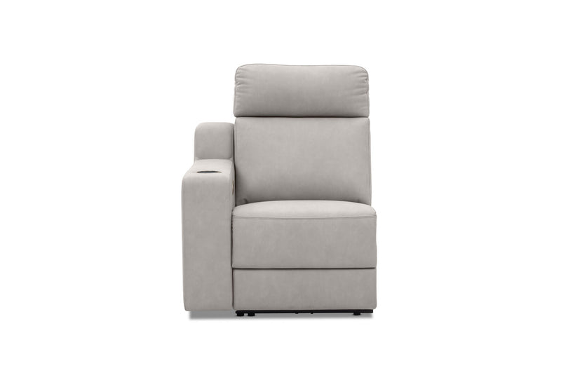 LEANDRO LHF ARM CHAIR WITH DUAL MOTOR RECLINER LIGHT GREY