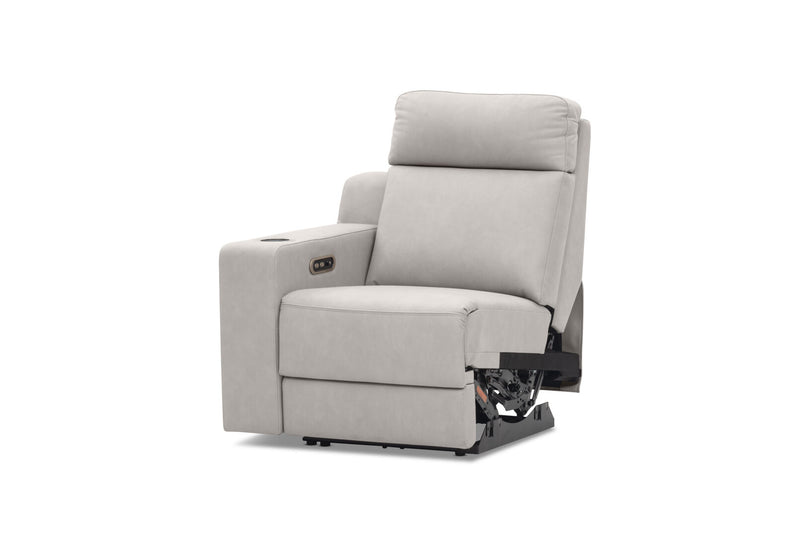 LEANDRO LHF ARM CHAIR WITH DUAL MOTOR RECLINER LIGHT GREY