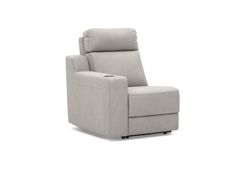LEANDRO LHF ARM CHAIR WITH DUAL MOTOR RECLINER LIGHT GREY