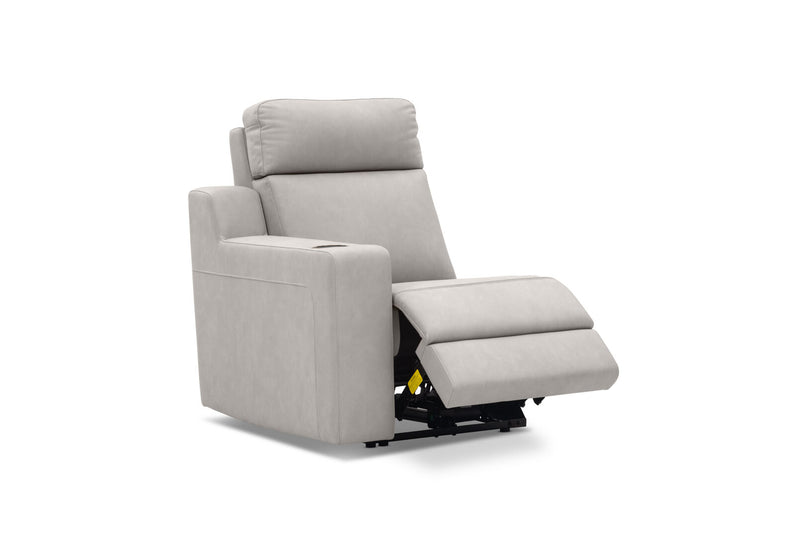 LEANDRO LHF ARM CHAIR WITH DUAL MOTOR RECLINER LIGHT GREY