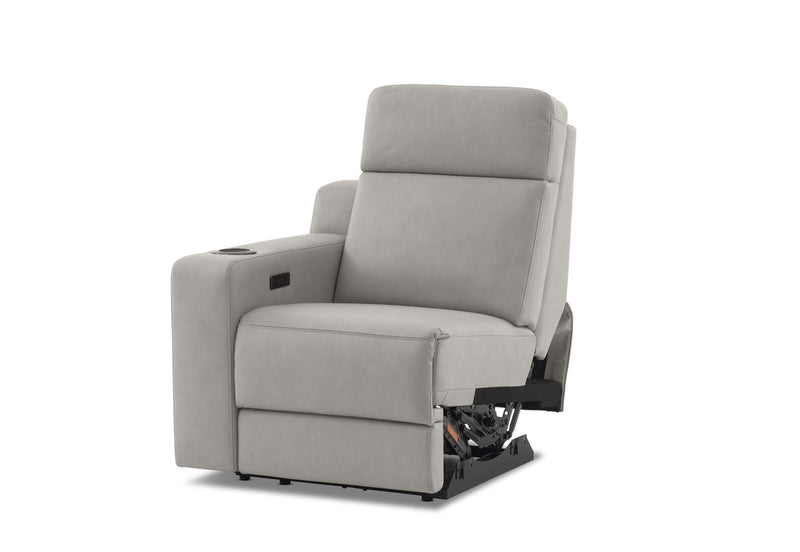 LEANDRO LHF ARM CHAIR WITH SINGLE MOTOR RECLINER LIGHT GREY