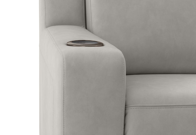 LEANDRO LHF ARM CHAIR WITH SINGLE MOTOR RECLINER LIGHT GREY