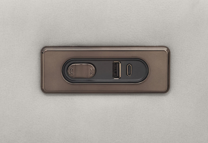 LEANDRO LHF ARM CHAIR WITH SINGLE MOTOR RECLINER LIGHT GREY