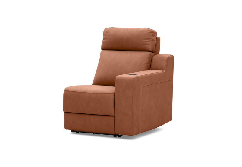 LEANDRO RHF ARM CHAIR WITH DUAL MOTOR RECLINER BROWN