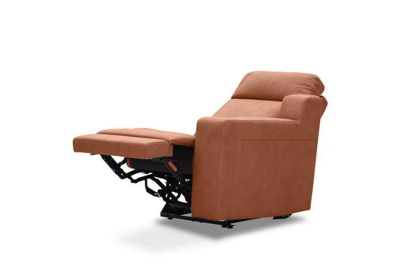 LEANDRO RHF ARM CHAIR WITH DUAL MOTOR RECLINER BROWN