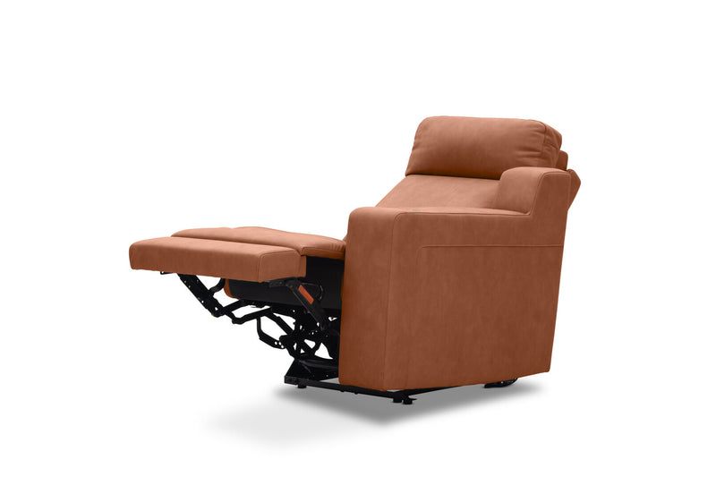 LEANDRO RHF ARM CHAIR WITH DUAL MOTOR RECLINER BROWN