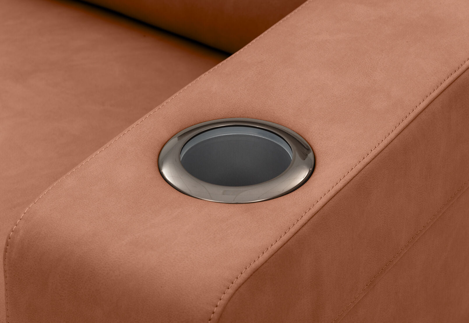 LEANDRO RHF ARM CHAIR WITH DUAL MOTOR RECLINER BROWN