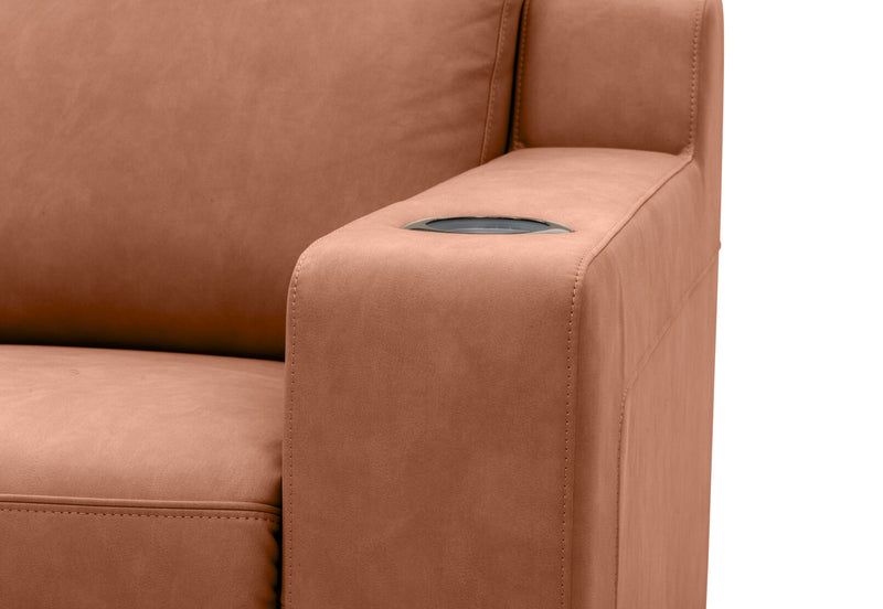 LEANDRO RHF ARM CHAIR WITH DUAL MOTOR RECLINER BROWN