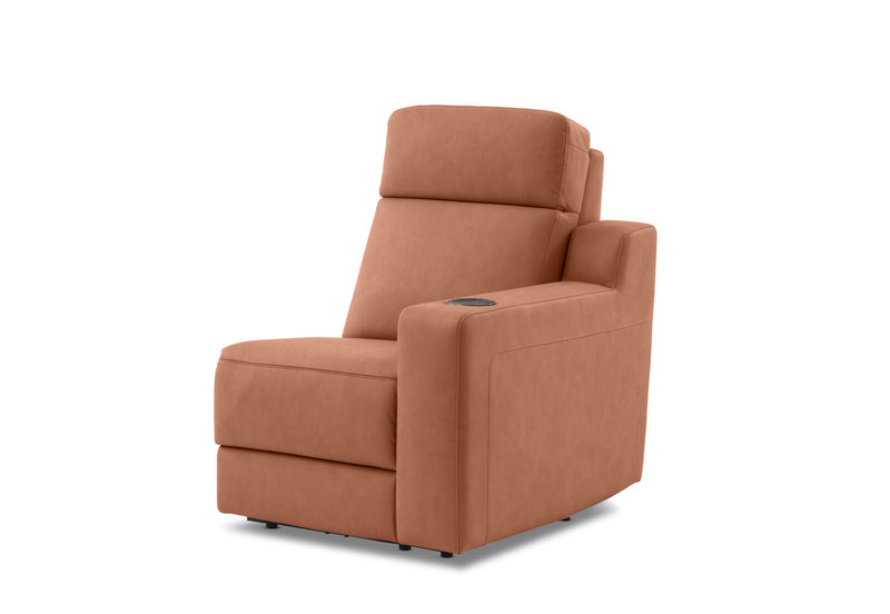 LEANDRO RHF ARM CHAIR WITH SINGLE MOTOR RECLINER BROWN