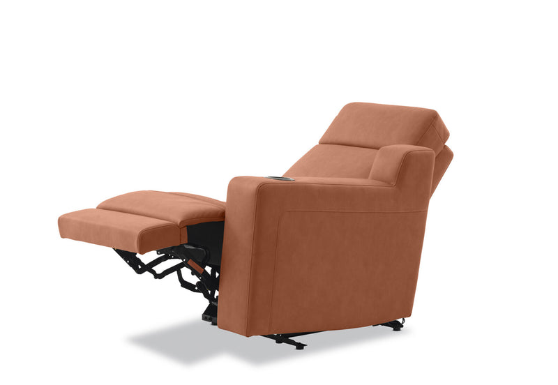 LEANDRO RHF ARM CHAIR WITH SINGLE MOTOR RECLINER BROWN