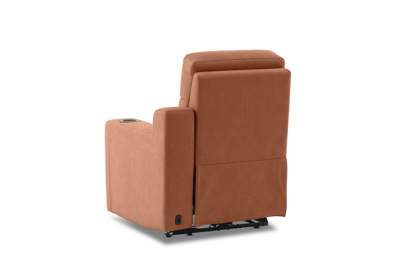 LEANDRO RHF ARM CHAIR WITH SINGLE MOTOR RECLINER BROWN
