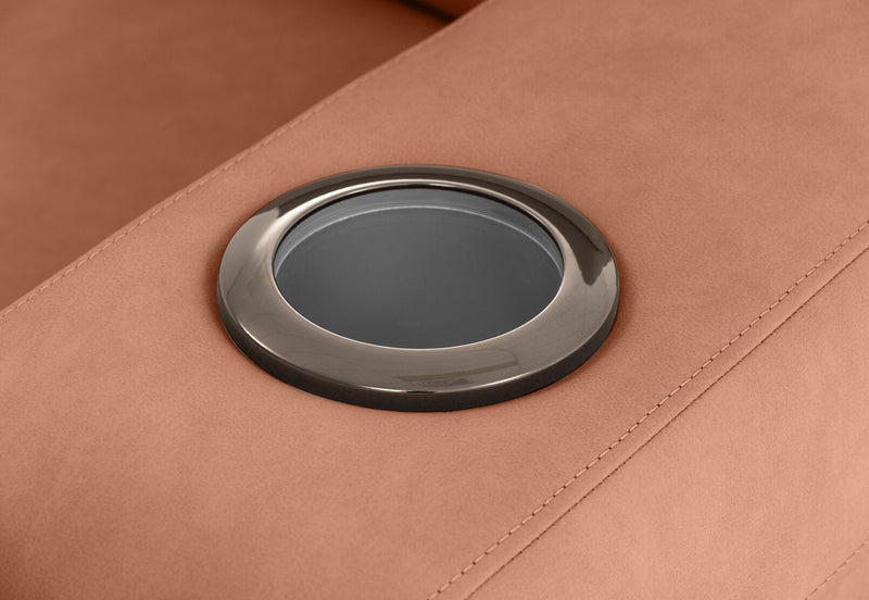 LEANDRO RHF ARM CHAIR WITH SINGLE MOTOR RECLINER BROWN