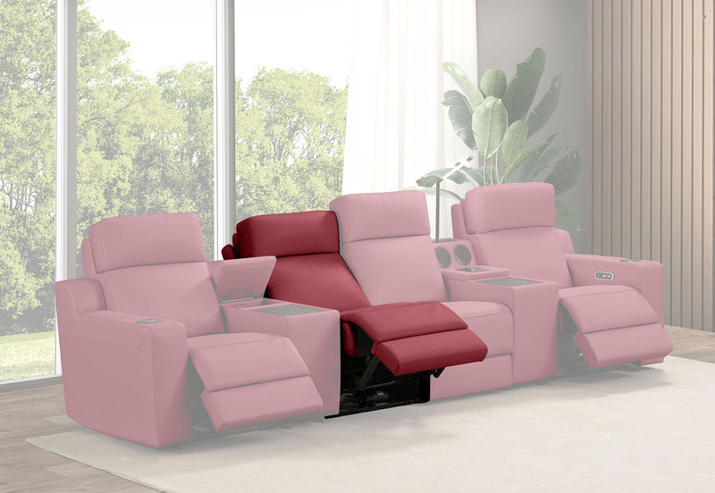 RYKER ARMLESS CHAIR WITH DUAL MOTOR RECLINER RED