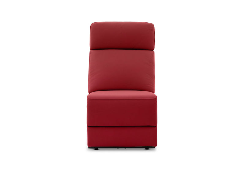 RYKER ARMLESS CHAIR WITH DUAL MOTOR RECLINER RED