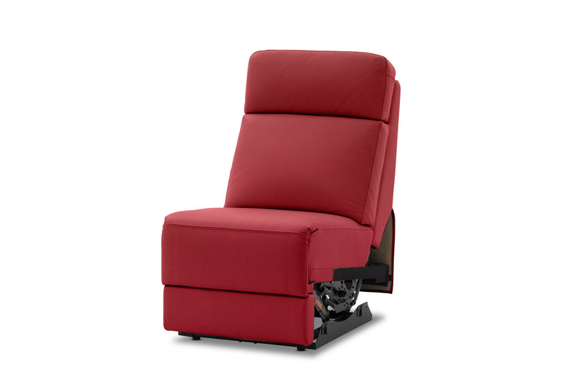 RYKER ARMLESS CHAIR WITH DUAL MOTOR RECLINER RED