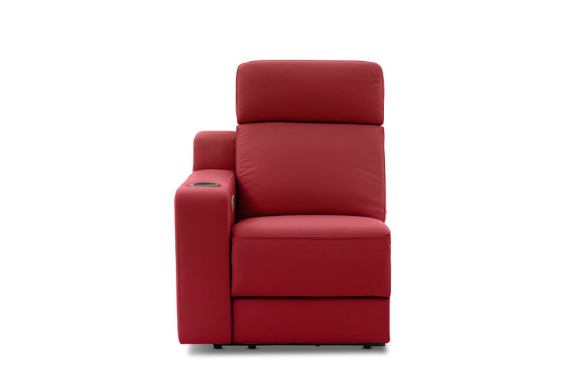 RYKER LHF ARM CHAIR WITH DUAL MOTOR RECLINER RED