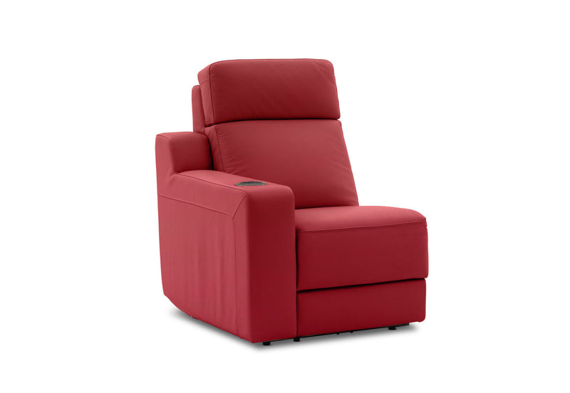 RYKER LHF ARM CHAIR WITH DUAL MOTOR RECLINER RED