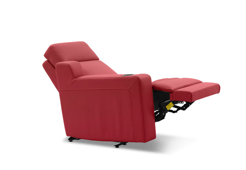 RYKER LHF ARM CHAIR WITH DUAL MOTOR RECLINER RED