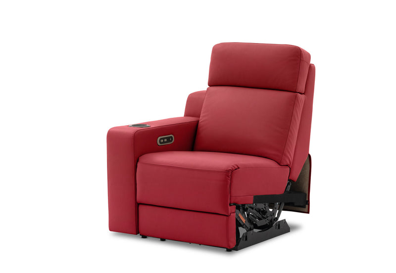 RYKER LHF ARM CHAIR WITH DUAL MOTOR RECLINER RED