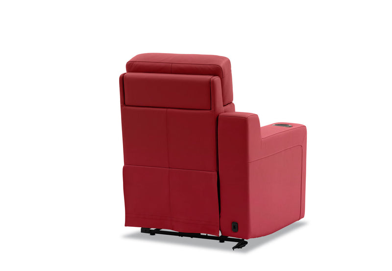 RYKER LHF ARM CHAIR WITH DUAL MOTOR RECLINER RED