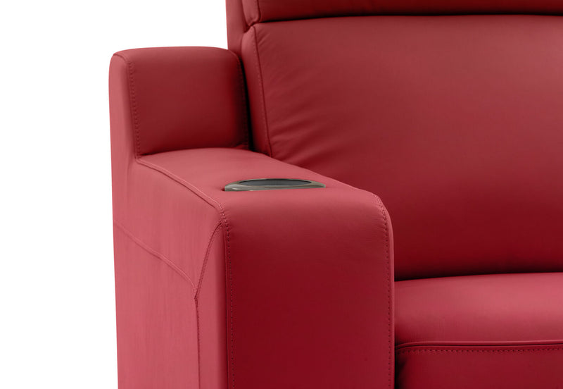 RYKER LHF ARM CHAIR WITH DUAL MOTOR RECLINER RED