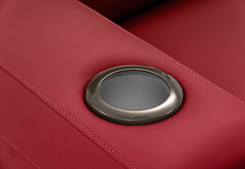 RYKER LHF ARM CHAIR WITH DUAL MOTOR RECLINER RED